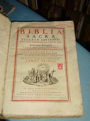 Biblia Sacra Vulgatae Editionis Sixti V.et Clementis VIII.pontf.max. Auctoritate Recognita Uberri...