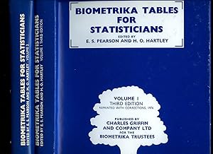 Image du vendeur pour Biometrika Tables For Statisticians [Two Volumes] [Third Edition] mis en vente par Little Stour Books PBFA Member