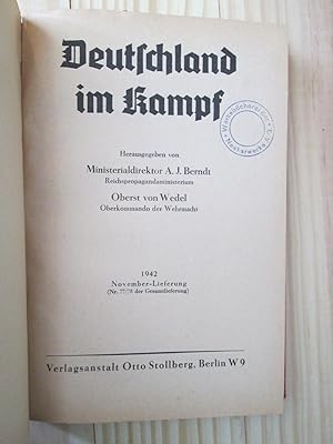 Seller image for Deutschland im Kampf : 1942 November-Lieferung (Nr. 77 / 78 der Gesamtlieferung) for sale by Expatriate Bookshop of Denmark