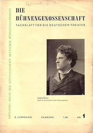 Immagine del venditore per Die B�hnengenossenschaft. Fachblatt f�r die deutschen Theater. Amtliches Organ der Genossenschaft Deutscher B�hnenangeh�rigen. 8. Jahrgang komplett mit den Nummern 1 (April 1956) bis 12 (M�rz 1957). // Beispiele aus dem Inhalt: Europ�ische Theaterausstellung in Wien / Dramaturgen-Probleme 1955 / Die einzige Oper Betthovens / Nathan lebt jetzt und hier / War Heinrich Heine Dramatiker? / Festtage in Meiningen (Neuer�ffnung des Theater-Museums) / M�nsters neues Theater glanzvoll er�ffnet / 150 Jahre Deutsche Theaterschule u.v.a. venduto da Antiquariat Carl Wegner