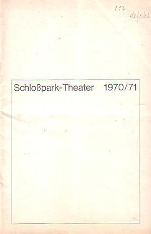 Bild des Verkufers fr Programmheft des Schloparktheaters Berlin, Spielzeit 1970 / 1971. zum Verkauf von Antiquariat Carl Wegner