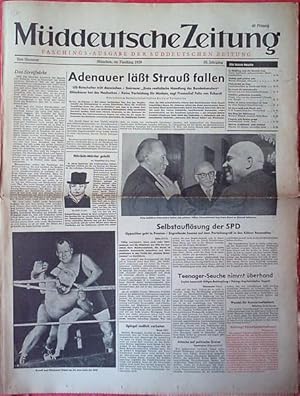 Immagine del venditore per M�ddeutsche Zeitung 1959. Faschings-Ausgabe der S�ddeutschen Zeitung. Jg.10. Ihre Nummer. venduto da Antiquariat Carl Wegner