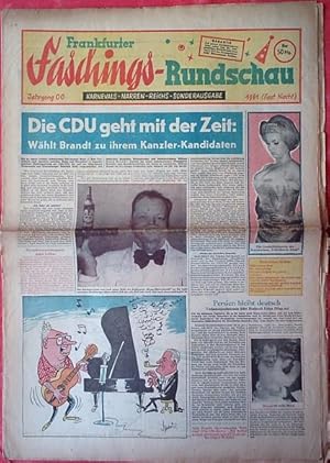 Immagine del venditore per Frankfurter Faschings-Rundschau 1961. Karnevals-Narren-Reichs-Sonderausgabe. Jahrgong 00. venduto da Antiquariat Carl Wegner