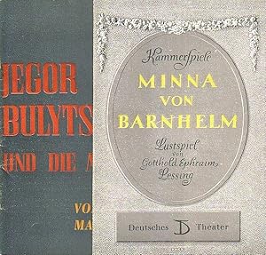 Bild des Verk�ufers f�r Programmhefte des Deutschen Theaters und der Kammerspiele Berlin. Spielzeit 1951 / 1952 Heft 7 und 1952 / 1953 Heft 3. Konvolut aus 2 Heften. zum Verkauf von Antiquariat Carl Wegner