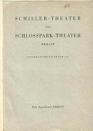 Bild des Verkufers fr Programmhefte - u. zettel des Schloparktheaters Berlin, Spielzeit 1956 / 1957/ 1958. Konvolut aus 6 Heften u. Zetteln. zum Verkauf von Antiquariat Carl Wegner