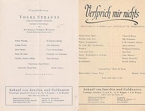 Imagen del vendedor de Programmzettel der Tribne. 1946. Konvolut aus 2 Zetteln. a la venta por Antiquariat Carl Wegner