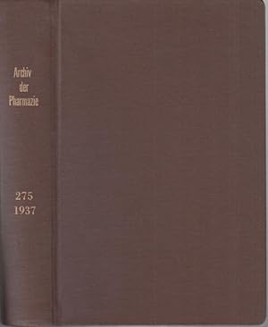Immagine del venditore per Archiv der Pharmazie ( 1937 ) und Berichte der Deutschen Pharmazeutischen Gesellschaft. Band 275 des Archivs und zugleich Jhg. 47 der Berichte. 1937. - Beigebunden: Mitteilungen der Pharmazeutischen Gesellschaft. 14. Jhg. 1937, Heft 3-9, Vlg. Deutsche Pharmazeutische Gesellschaft, Berlin. - Aus dem Inhalt: Karoly Szahlender - �ber eine Mikro-�lpresse und Mikro-S�uregradbestimmungen, ein Beitrag zu den Problemen des ungarischen Rizinusanbaus / Max Roberg: �ber das Vorkommen und die Verteilung von Saponinen in Kr�uterdrogen I. / K. W. Merz und K. G. Krebs: Zur Kenntnis des Loganins / H. Dieterle und O. Dorner: �ber ' Ericolin ' / E. C. Deger: Allgemeine Untersuchung einer von den Indianern gegen Schlangengift und Malaria verwandten Pflanze. venduto da Antiquariat Carl Wegner