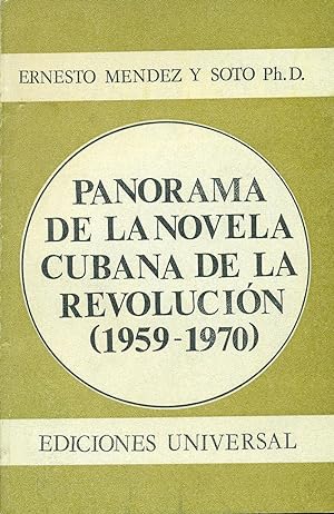 Imagen del vendedor de PANORAMA DE LA NOVELA CUBANA DE LA REVOLUCION (1959-1970) a la venta por Valentin Peremiansky