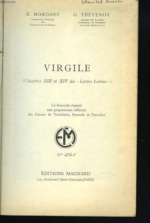 Seller image for VIRGILE (CHAPITRES XII ET XIV DES "LETTRES LATINES") for sale by Le-Livre