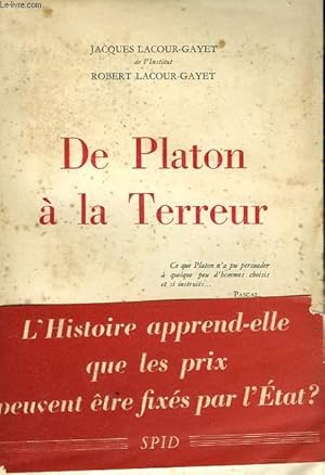 Bild des Verkufers fr DE PLATON A LA TERREUR zum Verkauf von Le-Livre