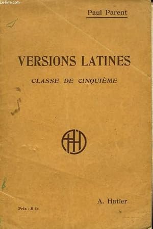 Seller image for VERSIONS LATINES. CLASSE DE CINQUIEME. for sale by Le-Livre