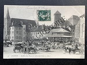 ANNECY-LE MARCHE, PLACE DE L'HOTEL DE VILLE-CARTE POSTALE