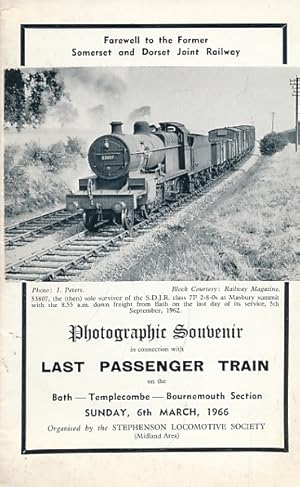 Image du vendeur pour Photographic Souvenir in Connection with the Last Passenger Train on the Bath - Templecombe - Bournemouth Section. Sunday, 6th March, 1966 mis en vente par Barter Books Ltd