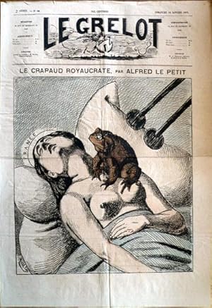 Seller image for Le grelot. Troisime anne N92 du 12 janvier 1873. Le crapaud royaucrate, par Alfred le Petit for sale by Librairie Lis Tes Ratures