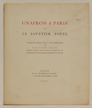 Image du vendeur pour Gnafron a Paris: Ou, Le Savetier Poete mis en vente par Arundel Books