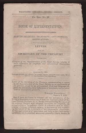 Letter from the Secretary of the Treasury, Transmitting a Report of the Superintendent of the Coa...