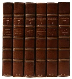 Imagen del vendedor de The Works of Oliver Goldsmith [4 Volume Set]; [with] The Life and Times of Oliver Goldsmith By John Forster [2 volumes] [6 Volumes Bound as a set] a la venta por Arundel Books