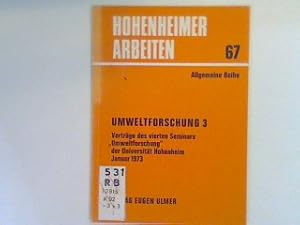 Seller image for Vortrge des Vierten Seminars Umweltforschung der Universitt Hohenheim : Januar 1973. for sale by books4less (Versandantiquariat Petra Gros GmbH & Co. KG)