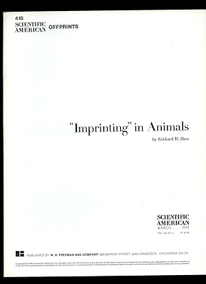 Seller image for Scientific American: Imprinting in Animals for sale by Little Stour Books PBFA Member