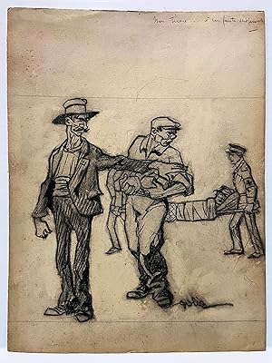 Immagine del venditore per Caricatura allegorica Prima Guerra Mondiale. venduto da Libreria M. T. Cicerone