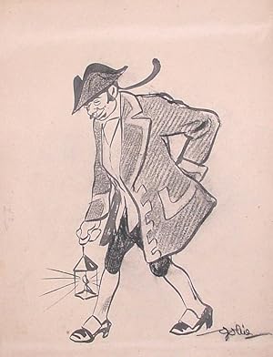 Immagine del venditore per Caricatura di uomo in costume settecentesco. venduto da Libreria M. T. Cicerone