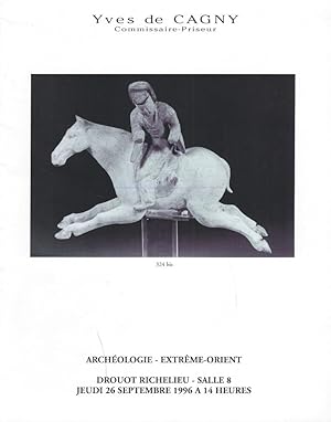 Imagen del vendedor de Archologie-Extrme-Orient, 26 septembre 1996 a la venta por Librairie Archaion