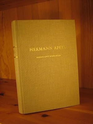 Hermann Apelt. Reden und Schriften.