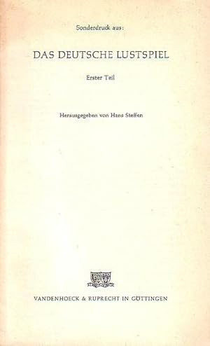 Seller image for Das Lustspiel der deutschen Romantik. Sonderdruck aus: Das deutsche Lustspiel. Erster Teil. for sale by Antiquariat Carl Wegner