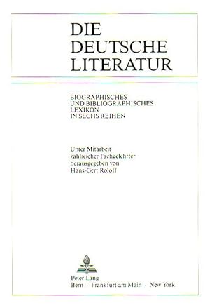 Seller image for Die deutsche Literatur. Biographisches und bibliographisches in sechs Reihen. (Einfhrung, Struktur, zu den Abteilungen, Lieferbedingungen u.a.) for sale by Antiquariat Carl Wegner