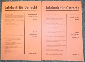 Seller image for Jahrbuch fr Ostrecht. Band VI: Juni 1965 , 1. Halbjahresheft ; Band VI: Dezember 1965 , 2. Halbjahresheft (2 Bnde). for sale by Antiquariat Peda