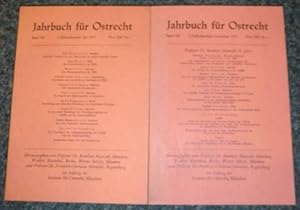 Seller image for Jahrbuch fr Ostrecht. Band XII: Juli 1971 , 1. Halbjahresheft , Band XII: Dezember 1971 , 2. Halbjahresheft (2 Bnde). for sale by Antiquariat Peda