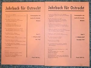 Seller image for Jahrbuch fr Ostrecht. Band V: Mai 1964 , 1. Halbjahresheft ; Band V: Dezember 1964 , 2. Halbjahresheft (2 Bnde). for sale by Antiquariat Peda