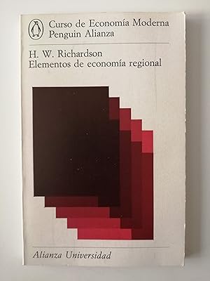 Imagen del vendedor de Elementos de economa regional a la venta por Perolibros S.L.