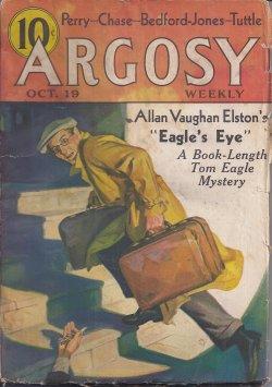 Imagen del vendedor de ARGOSY Weekly: October, Oct. 19, 1935 ("Bowie Knife"; "The Sheriff of Tonto Town") a la venta por Books from the Crypt