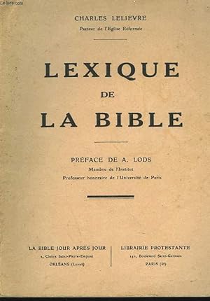 Seller image for LEXIQUE DE LA BIBLE for sale by Le-Livre