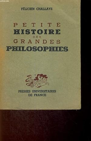 Bild des Verkufers fr PETITE HISTOIRES DES GRANDES PHILOSOPHIES - NOUVELLE EDITION REVUE ET CORRIGEE zum Verkauf von Le-Livre