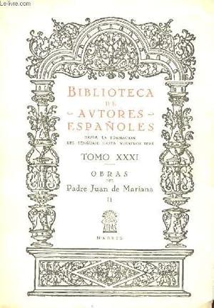 Imagen del vendedor de BIBLIOTECA DE AUTORES ESPAGNOLES - TOMO TRIGESIMOPRIMERO a la venta por Le-Livre