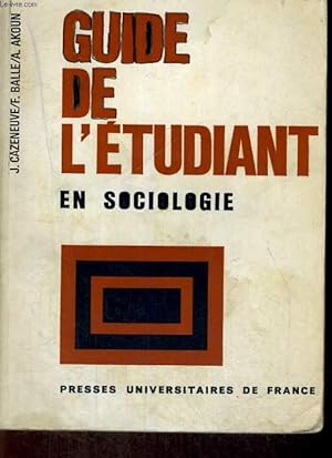 Bild des Verkufers fr GUIDE DE L'ETUDIANT EN SOCIOLOGIE zum Verkauf von Le-Livre