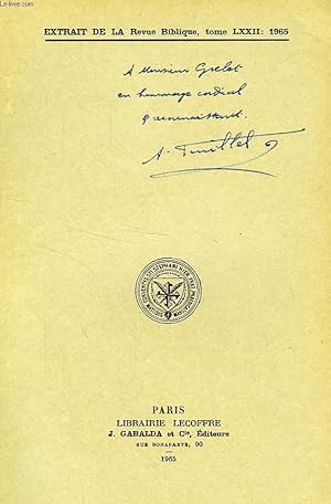 Seller image for EXTRAIT DE LA REVUE BIBLIQUE, TOME LXXII, 1965, L'HYMNE CHRISTOLOGIQUE DE L'EPITRE AUX PHILIPPIENS (II, 6-11) for sale by Le-Livre