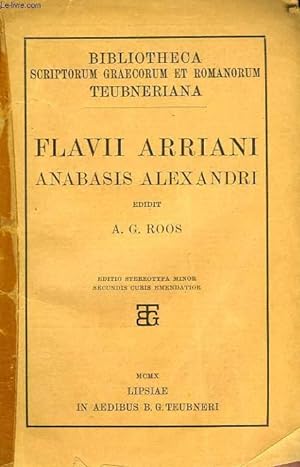 Bild des Verkufers fr FLAVII ARRIANI ANABASIS ALEXANDRI zum Verkauf von Le-Livre