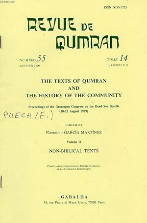 Image du vendeur pour REVUE DE QUMRAN, TOME 14, FASC. 3, N 55, JAN. 1990, EXTRAIT, 11QPsApa: UN RITUEL D'EXORCISMES, ESSAI DE RECONSTRUCTION mis en vente par Le-Livre