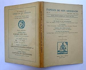 Imagen del vendedor de PAPELES DE SON ARMADANS. Ao IV (1959) Tomo XIV Nm. XLI (agosto): El Deseo, La Accin y La Pestilencia, El Ocio y La Fiesta En El Actual Pensamiento Europeo; Confesin Esttica. Poemas Iluminados. Bibliografa; Trayecto: Cisco- Matadero; Carta Con Valor a la venta por La Social. Galera y Libros