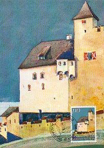 Imagen del vendedor de Filatelia. Carte Maximun Officielle. MAUREN GEORG MALIN: CHATEAU DE VADUZ. Emisin de 10 de Marzo de 1986. Sello SCHLOSS VADUZ (n 390). Primer da de circulacin. a la venta por angeles sancha libros