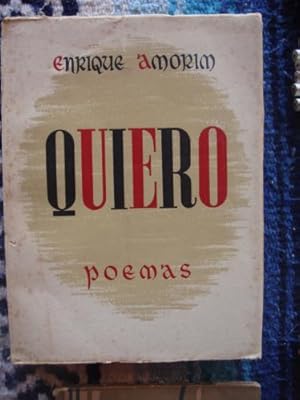 Bild des Verkufers fr Quiero. Poemas. zum Verkauf von Libros del cuervo