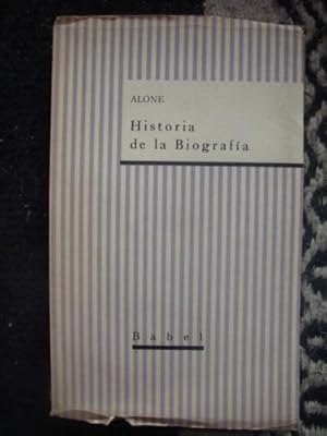 Seller image for Historia de la Biografa. for sale by Libros del cuervo