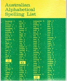 Australian Alphabetical Spelling List