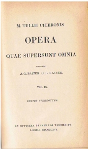 Opera quae supersunt omnia.Vol. IX. Editio Stereotypa.