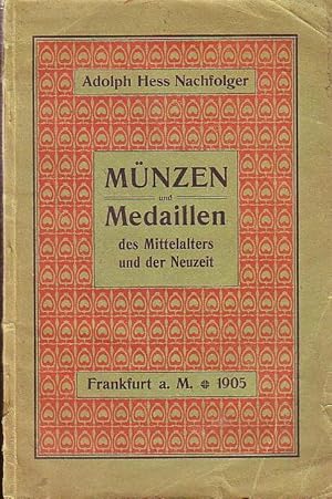 Image du vendeur pour Verzeichnis verkuflicher Mnzen und Medaillen : Mittelalter und Neuzeit. mis en vente par Antiquariat Carl Wegner