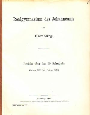 Seller image for Bruchstuecke einer Sallust-Handschrift in der Dombibliothek zu Trier. In: Realgymnasium des Johanneums zu Hamburg, Bericht ber das 59. Schuljahr, Ostern 1892 bis Ostern 1893. Programm Nummer 731. for sale by Antiquariat Carl Wegner