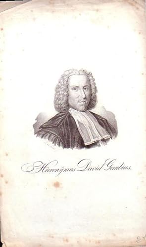 Hieronymus David Gaubius ( Brustbild in Pastorentracht ). Kupferstich von F. Curdes.